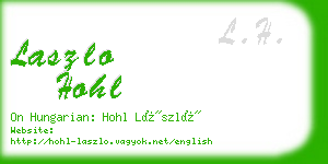 laszlo hohl business card